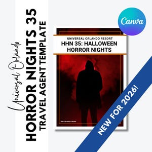 Halloween Horror Nights Guide Template 2026 | Universal Orlando HHN Planner | Travel Agent Canva Client Guide | FREE Updates