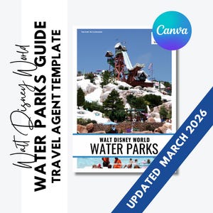 WDW Water Parks Travel Agent Guide - Editable Template - Typhoon Lagoon - Blizzard Beach - FREE updates for 1 year - Digital Download