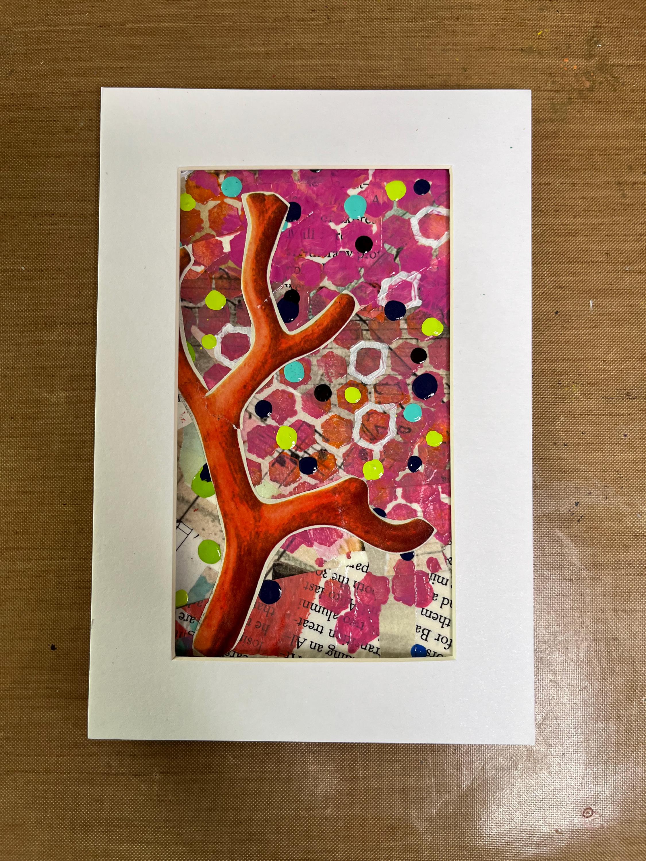 Mixed Media Abstract Art 4x6 ready to frame - Thumbnail 7