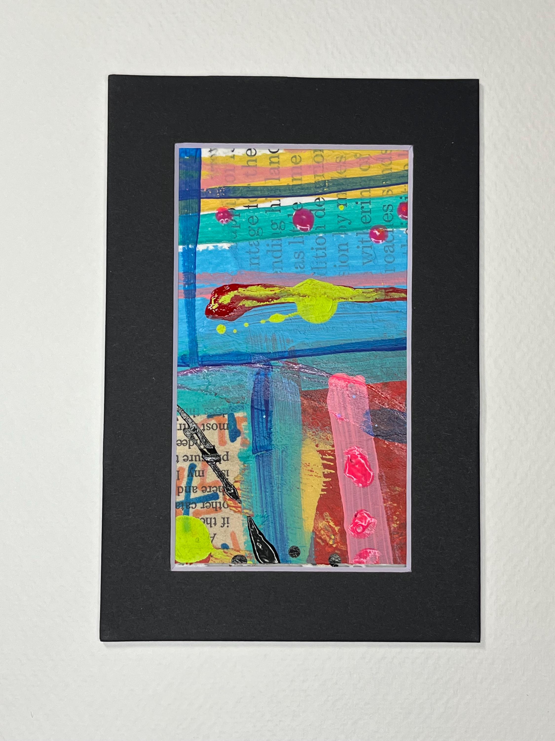 Small Mixed Media Abstract Art 4x6 ready to frame - Thumbnail 6