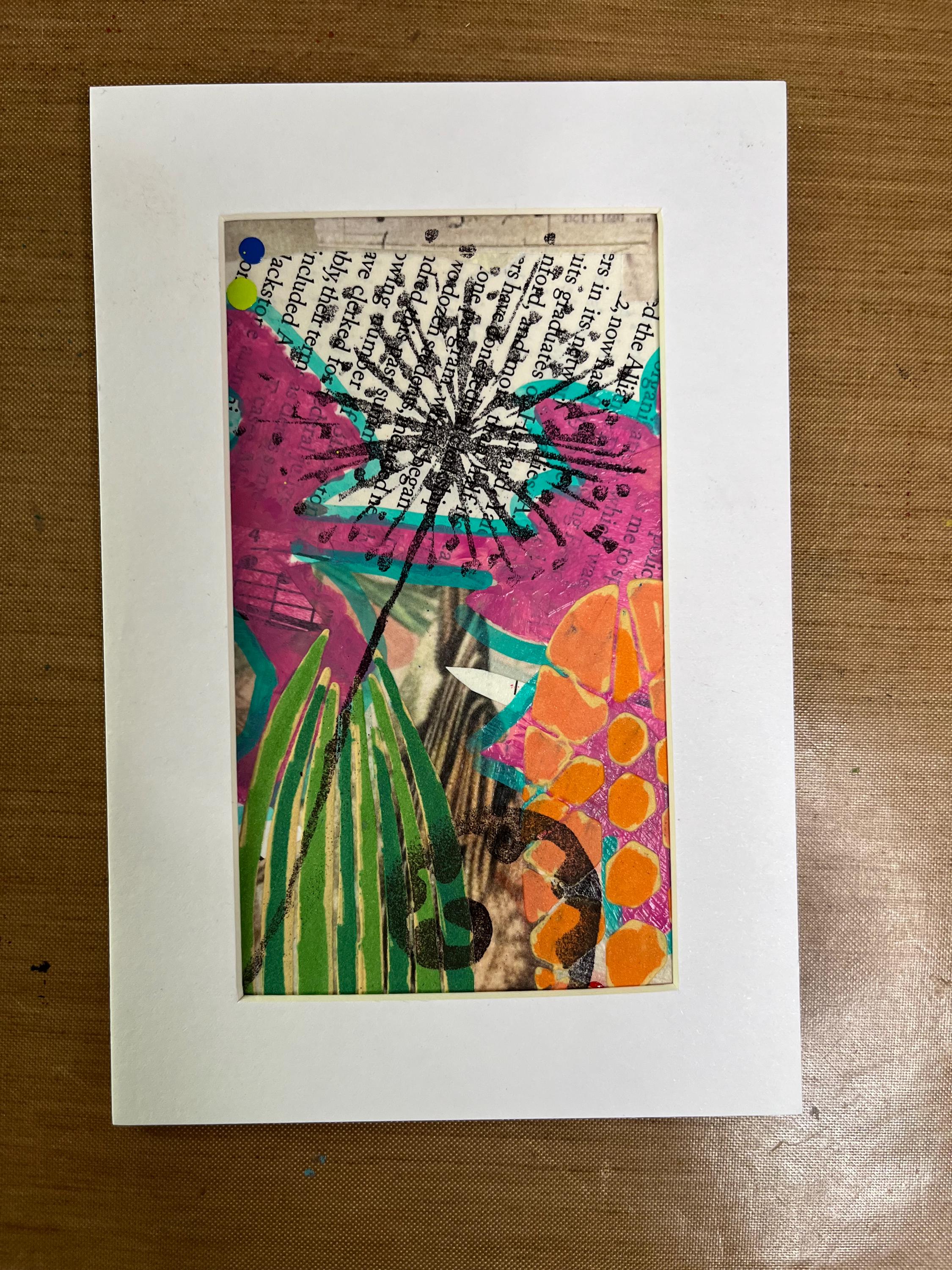 Mixed Media Abstract Art 4x6 ready to frame - Thumbnail 6