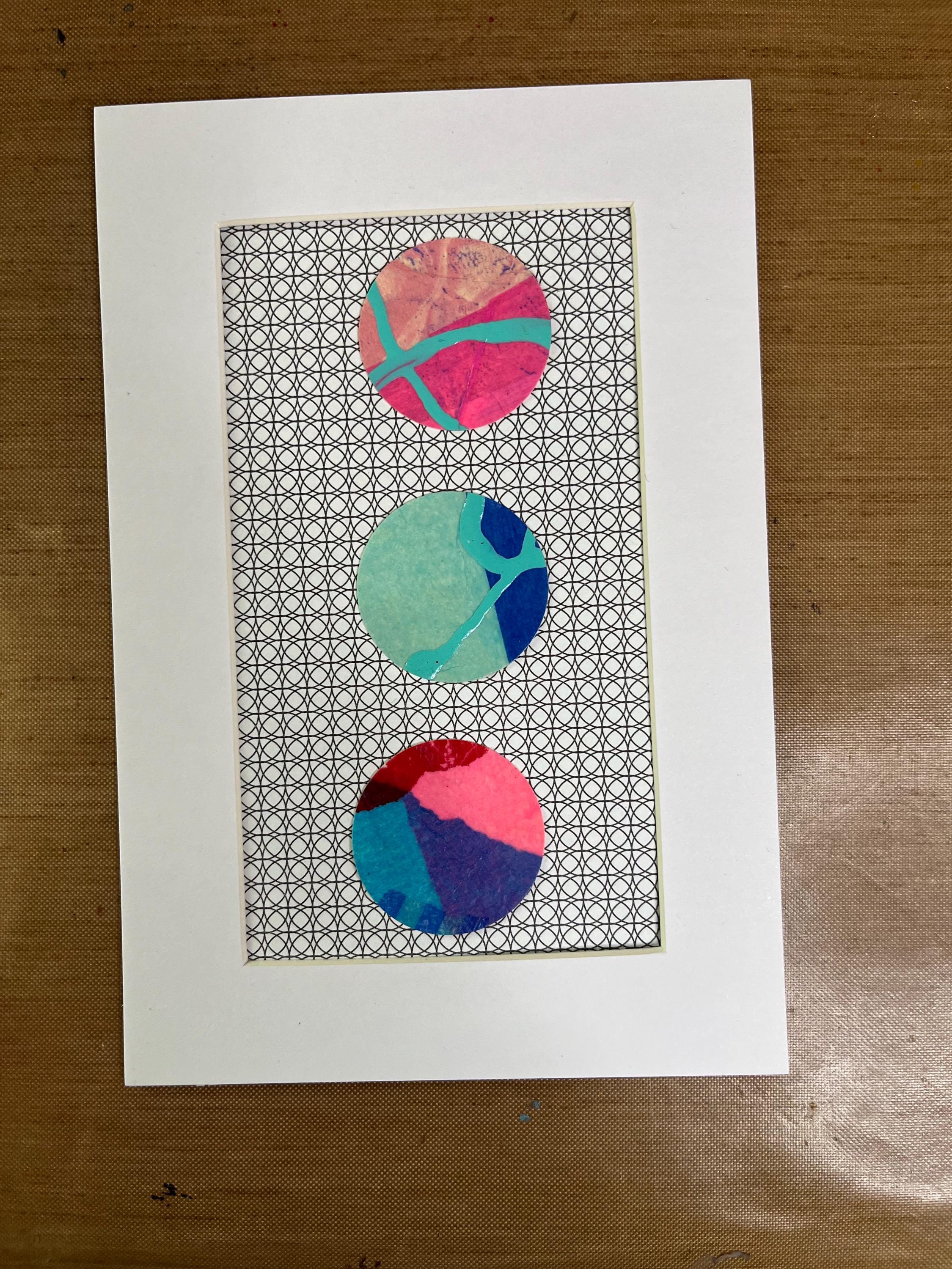Small Circles Collage 4x6 ready to frame - Thumbnail 4