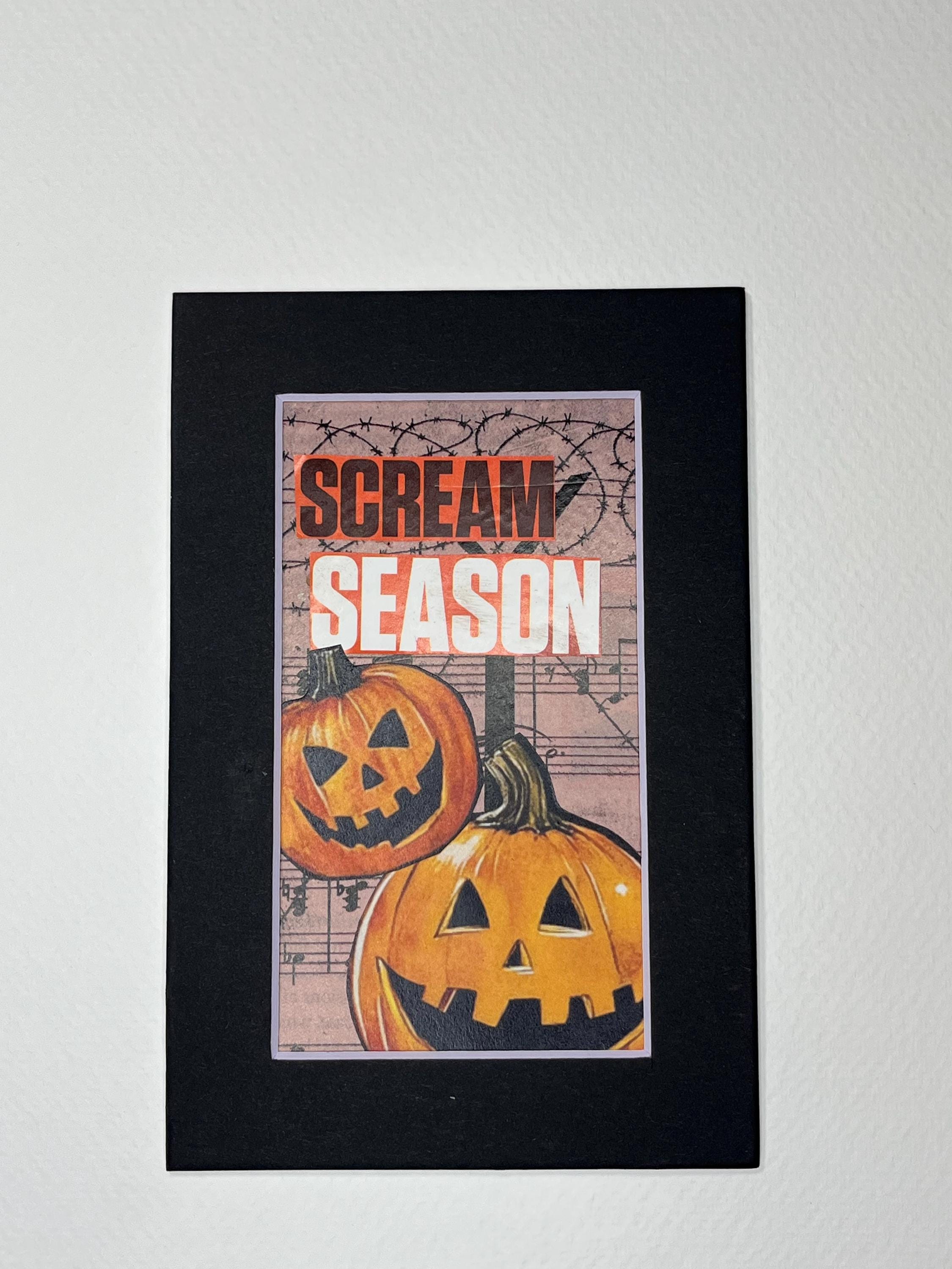Halloween Mixed Media Abstract Art 4x6 ready to frame - Thumbnail 6