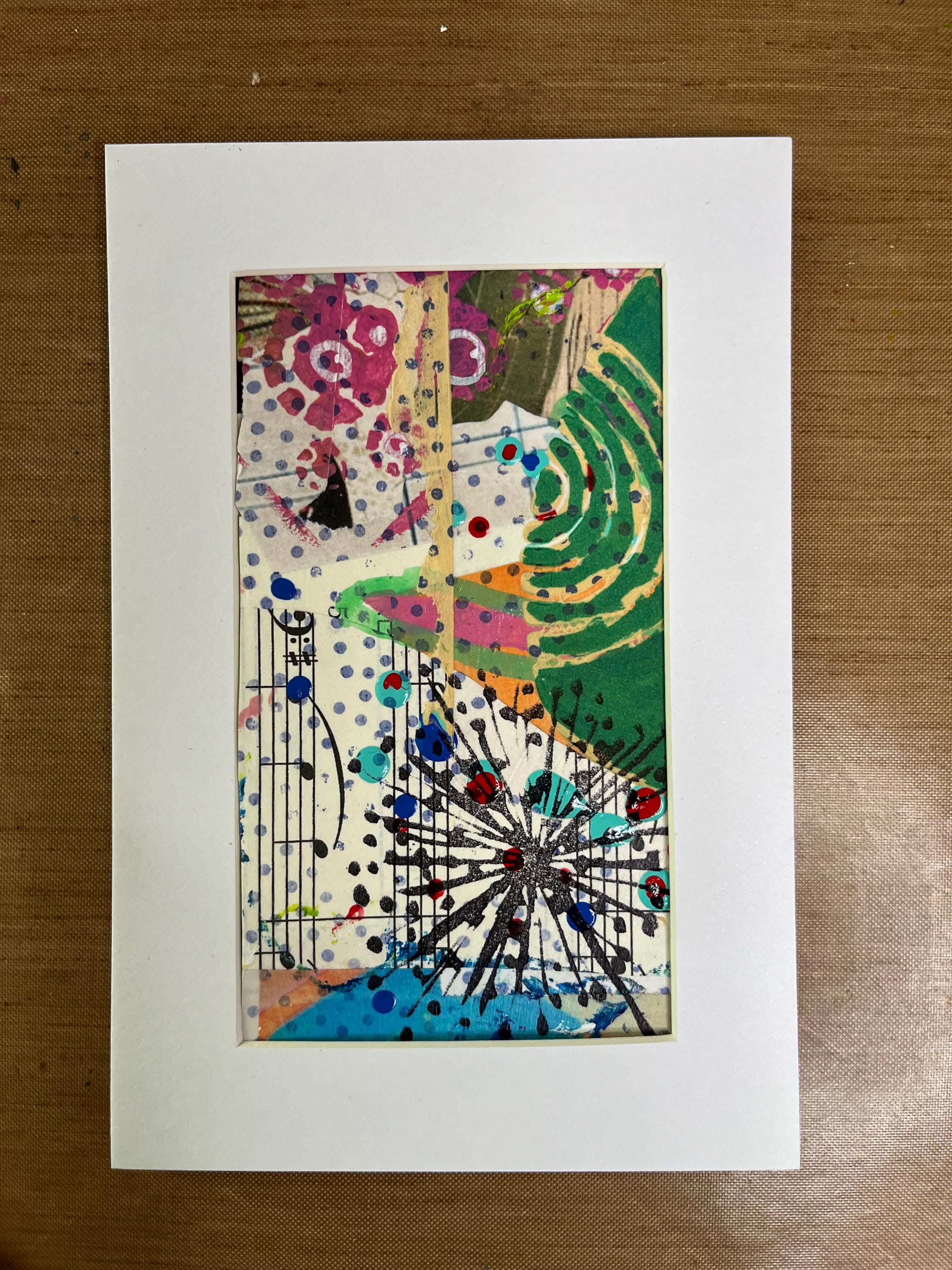 Mixed Media Abstract Art 4x6 ready to frame - Thumbnail 4