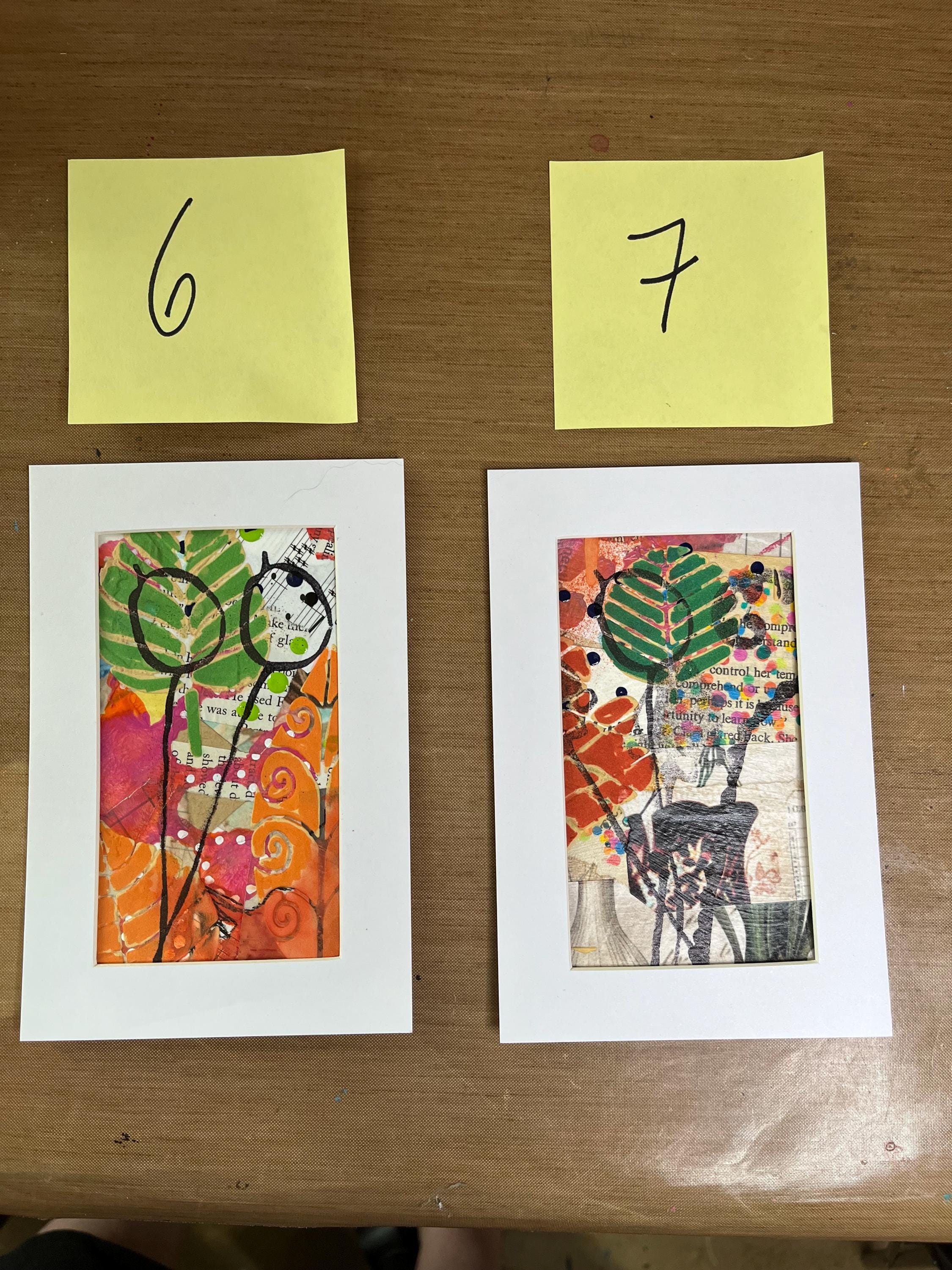Mixed Media Abstract Art 4x6 ready to frame - Thumbnail 2