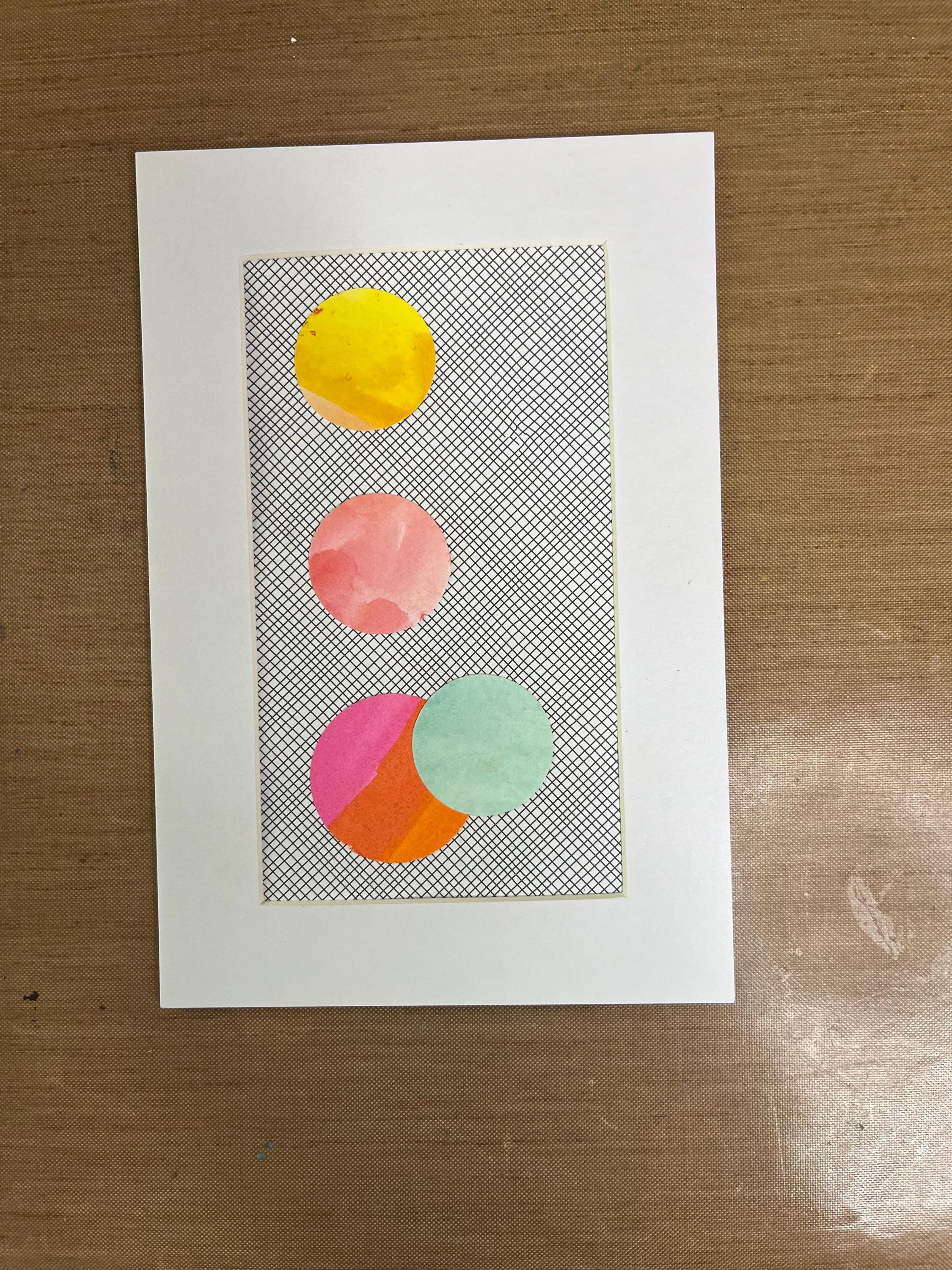Small Circles Collage 4x6 ready to frame - Thumbnail 5