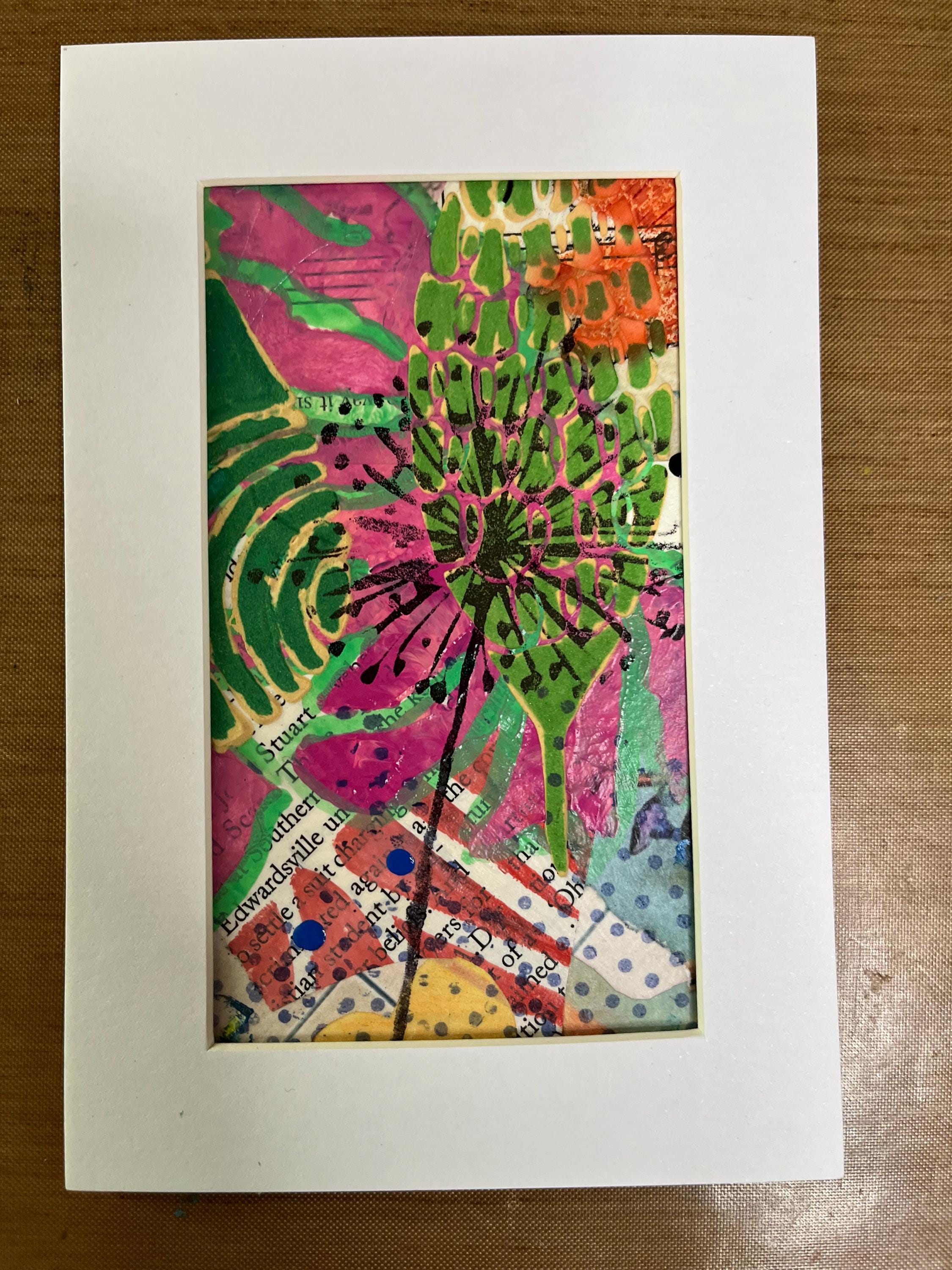 Mixed Media Abstract Art 4x6 ready to frame - Thumbnail 3