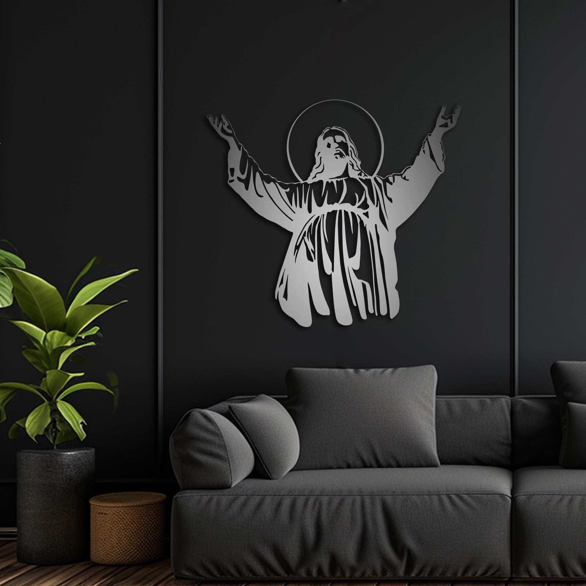 Jesus Art Home Decor,metal Wall Art,bedroom, Living Room,kitchen,jesus ...
