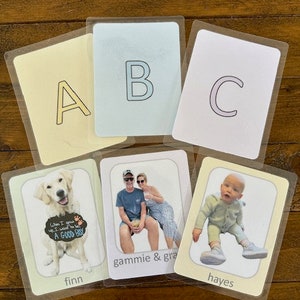 Customized family flashcards for children