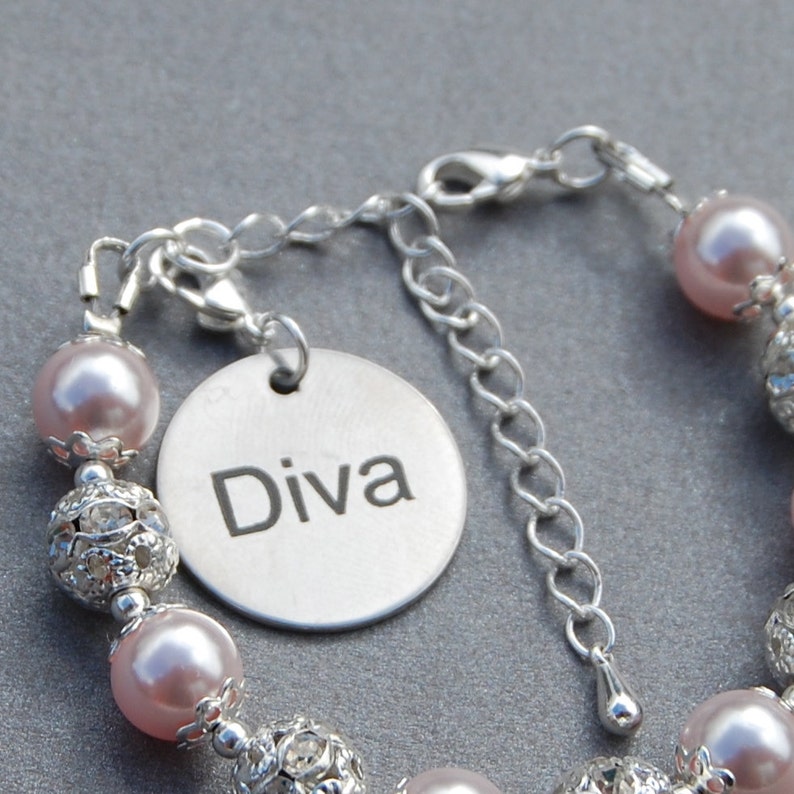 Diva Jewelry Diva Gift Diva Charm Bracelet Word Bracelet Etsy