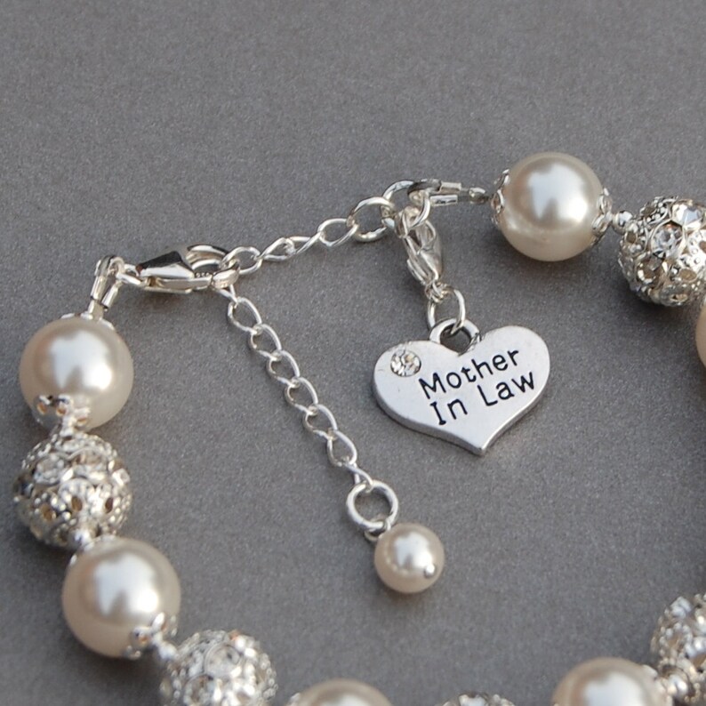 CZ Paved Mother Of The Bride/Groom Bracelet – Adjustable Slider Bar Engraved, Cubic Zirconia Stone Wedding Gift