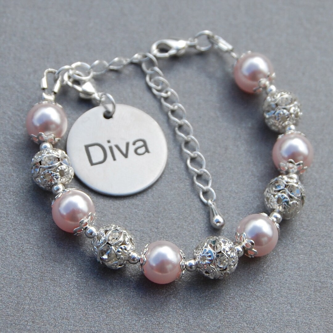 Diva Jewelry Diva Gift Diva Charm Bracelet Word Bracelet Etsy