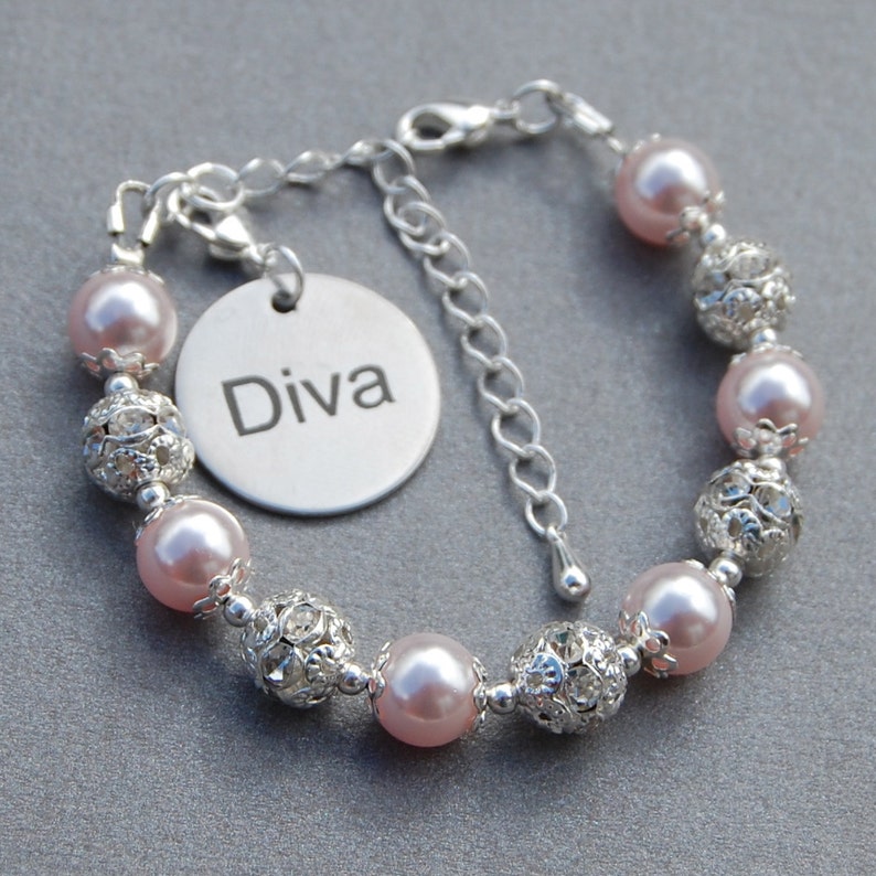 Diva Jewelry Diva Gift Diva Charm Bracelet Word Bracelet Etsy