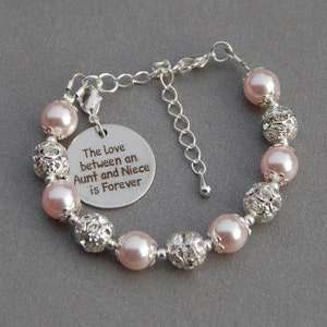 Aunt Niece Gift, The Love between an Aunt and Niece is Forever, Aunt Niece Jewelry, Present from Aunt, Gift for Niece image 1
