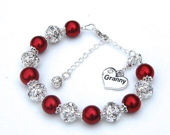Granny Charm Bracelet, Gift for Granny, Granny Jewelry, Grandmother Bracelet, Gift for Grandma, Under 50, Granny Gift