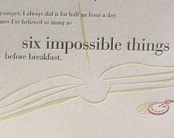 Boekdruk Alice In Wonderland Lewis Carroll citeer Broadside (in 3 kleuren)