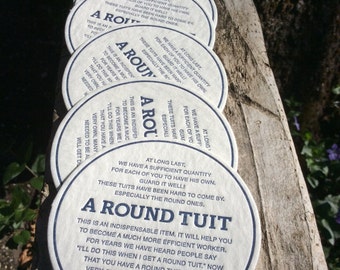 A Round Tuit - Letterpress coasters, set of 10