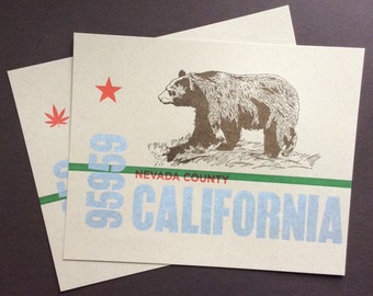 Nevada County, Californië Broadside (kleine poster)