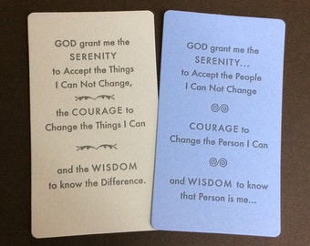 Serenity Prayer Pocket Cards - set of 4