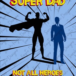 FATHER'S DAY: Super Dad (Print at Home Karte)