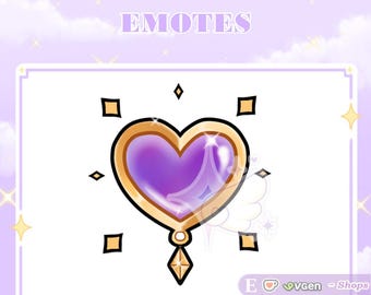 Emote scintillant coeur violet / badge de chaîne