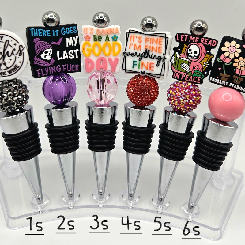 Beaded Wine Stopper Sarcastic Funny #1