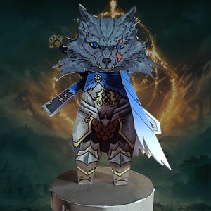 Blaidd the Half Wolf Papercraft - Handmade 3D Paper Model, Decorative Art, Unique Gift for Fans & Collectors