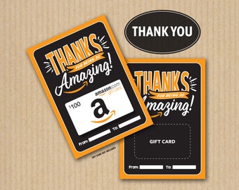 Porta carte regalo, Amazon, Grazie, Compleanno, Apprezzamento insegnante, Download immediato, Stampabile