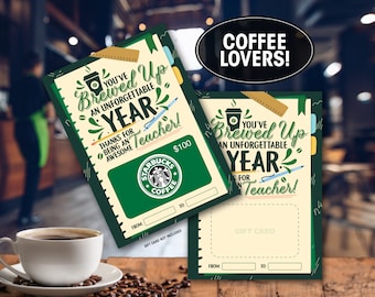 Insegnante di apprezzamento, Starbucks, porta-buoni regalo, download immediato, stampabile