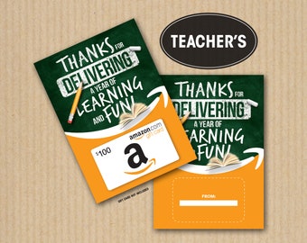 Porta carte regalo Amazon "Teacher Appreciation": stampabile (download immediato)