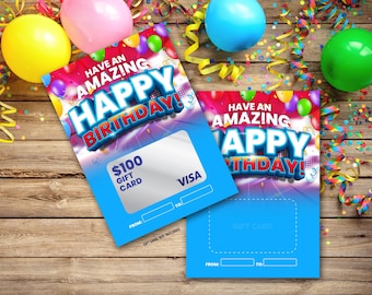 Porta carte regalo, compleanno, stampabile, download immediato