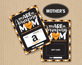 Porta carte regalo, stampabile, download immediato, per la mamma, festa della mamma, compleanno, Amazon