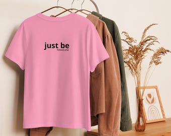 Organic Cotton Ribbed T-Shirt: Women's Minimalist Eco-Friendly Tee