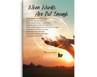 Inspirational Poetry Canvas Print: Mindful Home Decor, Spiritual Quote Art