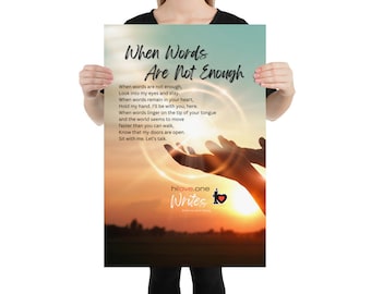 Inspirational Poetry Canvas Print: Mindful Home Decor, Spiritual Quote Art