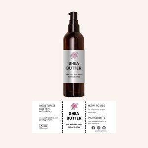 Cosmetic Label, Product Label Skincare Template, Cosmetic Label Canva Bottle Label Design