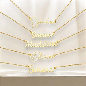Collar con nombre y letra personalizado: cadena de clavícula con colgante de acero inoxidable personalizado para mujer