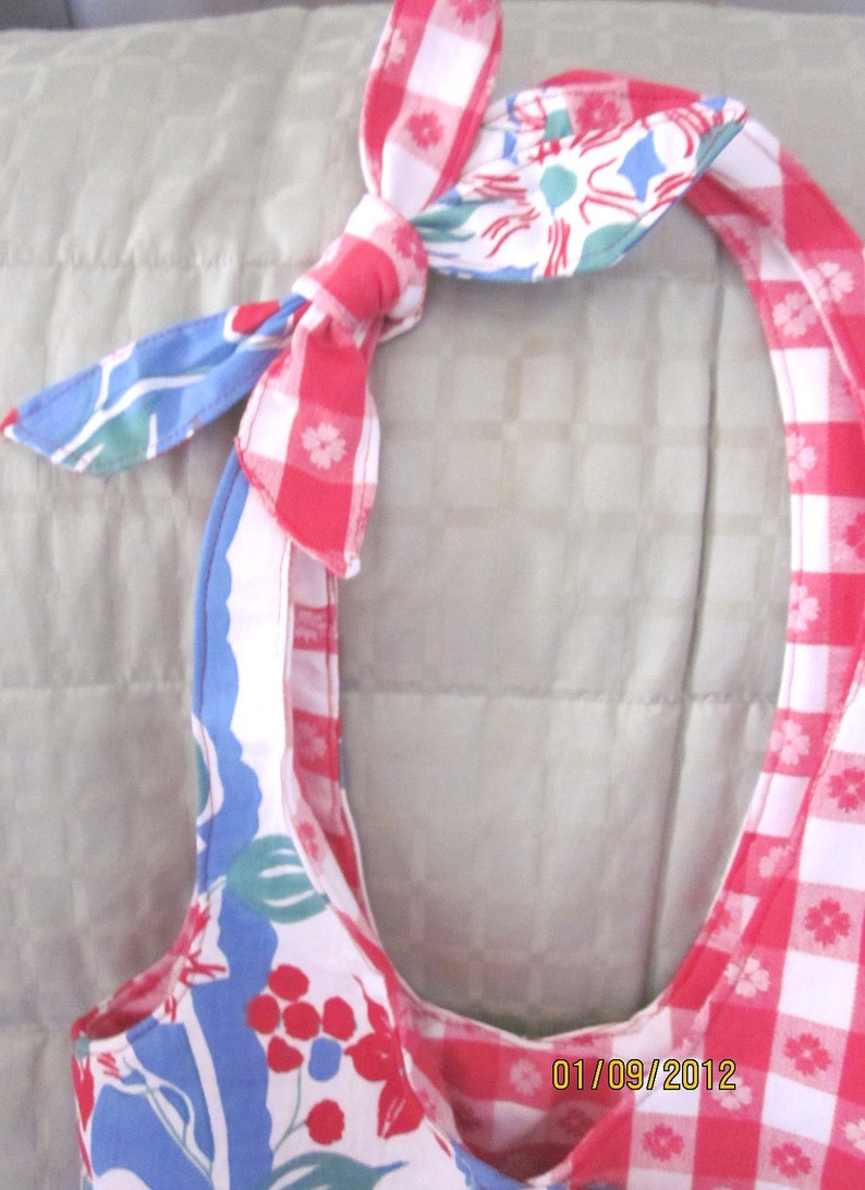 Recycled Vintage Tablecloth Tote/Purse Etsy