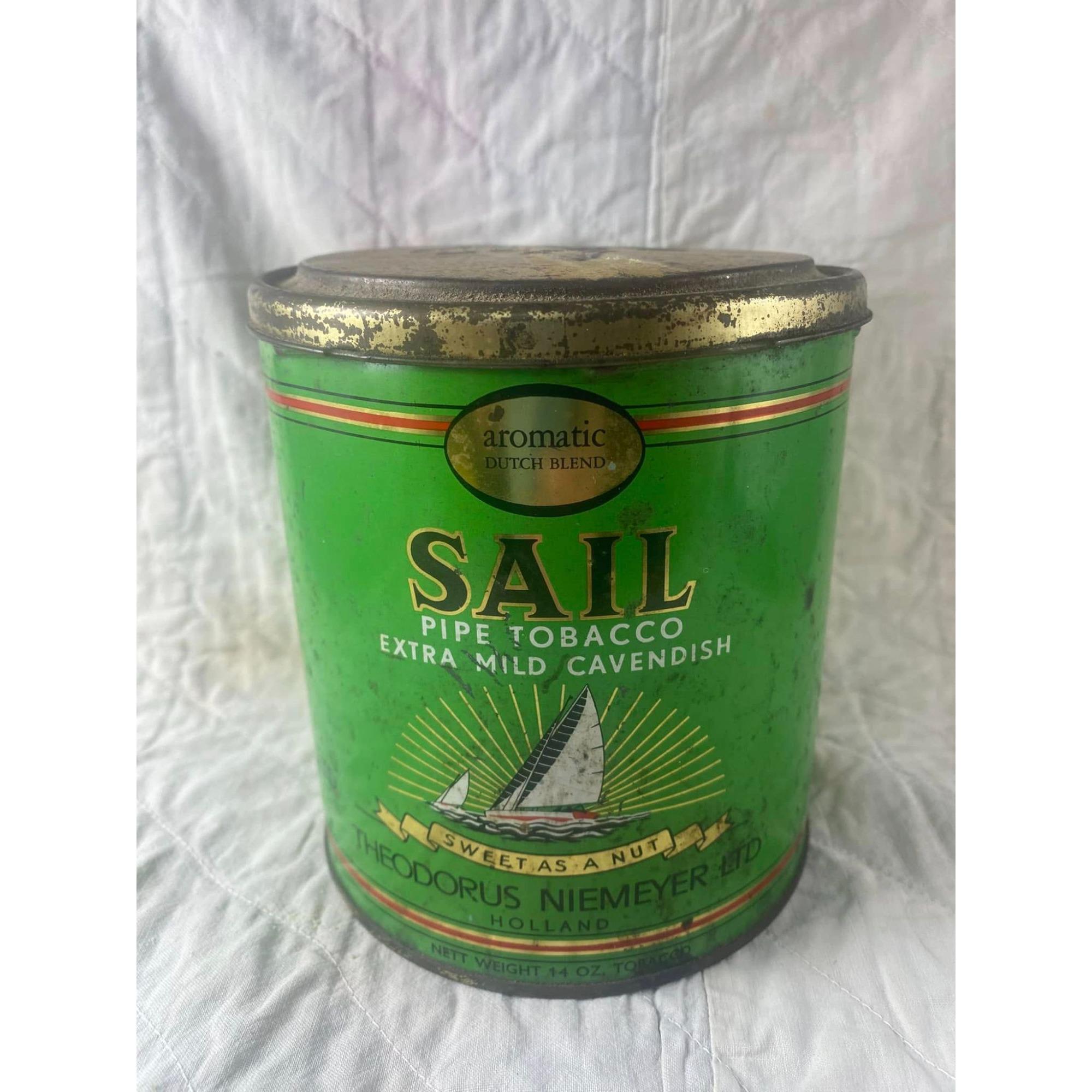 Theodorus Niemeyer Sail Pipe Tobacco Tin 14 Oz Aromatic Dutch Blend Extra  Mild Cavendish Sweet as A Nut Vintage