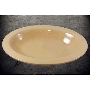Vintage Tan Buffalo China Oval Serving Bowl