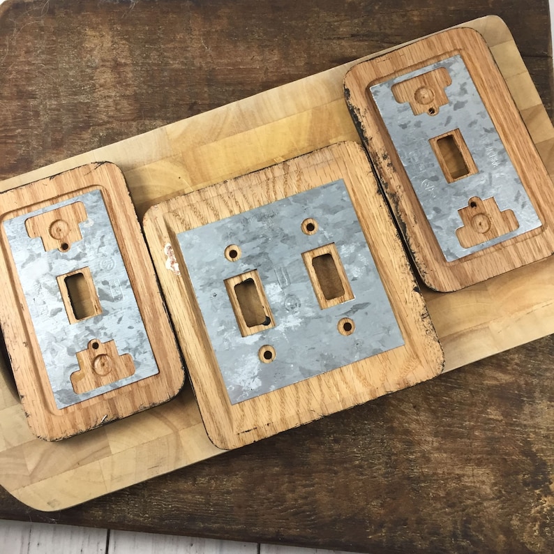 Primitive Black Painted Wood Switch Plate Cover Single or Double Etsy