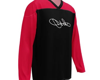 Chester Bennington Signature On Front and Number On Back With Pink Color Unisex Hockey Jersey