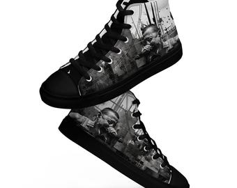 Chester Bennington Scream with LP Logo On Inside Men’s high top canvas shoes