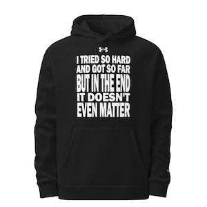 In The End It Doesn&#39;t Even Matter Chester Bennington Autograph Sleeve Under Armour® hoodie