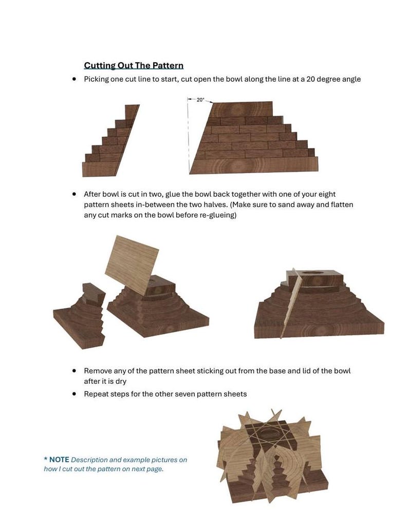 Geometric Patterned Bowl Woodturning Plans: DIY Woodworker Gift (PDF Download) image 3