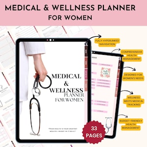 Digital Medical Planner, Medical Log, Medical Binder, Medical Planner, Medical History Tracker, Medical Records, Health Binder Planner