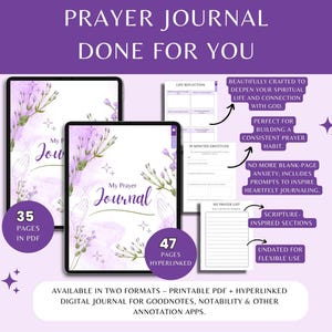 Prayer Journal, Devotional Journal, Prayer Templates, Bible Study, Digital Journal, Printable Prayer Journal, Christian Prayer Goodnotes