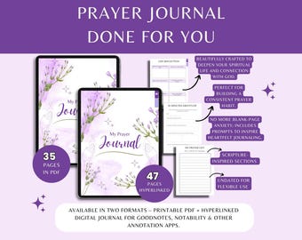 Christliches Gebetstagebuch: Digitale Devotionalie mit Bibelstudienvorlagen (PDF & Goodnotes)