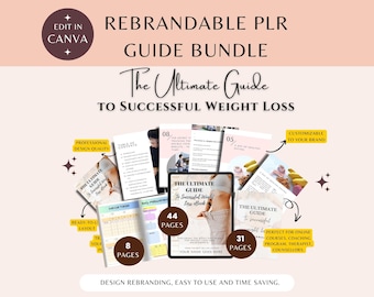 Weight Loss eBook, Journal & Worksheet Canva Template PLR