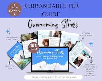 Customize eBook | Stress Management | Done For You Coaching Program for Life Coaches, Anxiety Coaches, Wellness, Therapist, Meditation